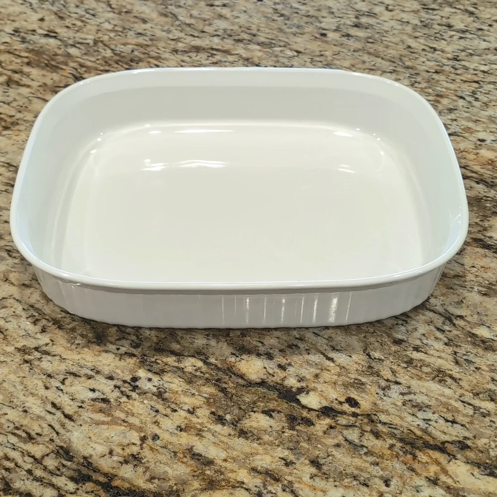 Corning Ware French White F21-B 4.5 Liter 11 X 14 Open Roaster Lasagna Casserole